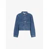 Frame The Patch Pocket Cropped Denim Jacket In Noble