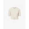 Frame Womens Oatmeal Heather The Clover Cashmere And Wool Cardigan In Neutral