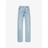 Frame Womens The Staple Straight-leg Denim Jeans Outlaw In Outlaw