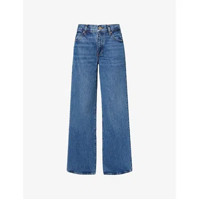 Frame Womens  The Stroll Wide-leg Denim Jeans In Blue