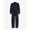 Frame Womens Portia The Cocoon Belted Organic Cotton-denim Jumpsuit In Portia