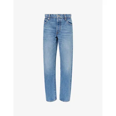 Frame Womens  The Essential Straight-leg Denim Jeans In Blue