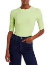 FRAME WOMENS RIBBED ELBOW SLEEVE PULLOVER SWEATER