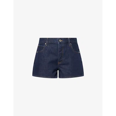Frame Womens Rinse The Hang Mid-rise Denim Shorts