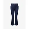 Frame Womens Rinse The Reboot Crop Stretch-denim Jeans In Blue