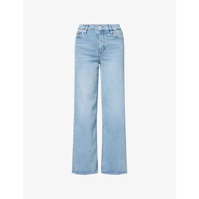 Frame Womens Le Slim Palazzo Five-pockets Wide-leg High-rise Stretch-denim Blend Jeans Honeymoon
