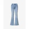 Frame Womens Ripple The Icon Flared-leg Denim Jeans In Blue