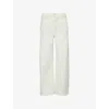 Frame Womens Anchor Striped Cotton-blend Jeans Seamist Stripe