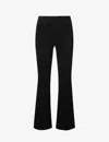 Frame Womens Sheen Noir Le Crop Mini Boot Boot-cut Mid-rise Stretch-denim Jeans In Sheen Noir