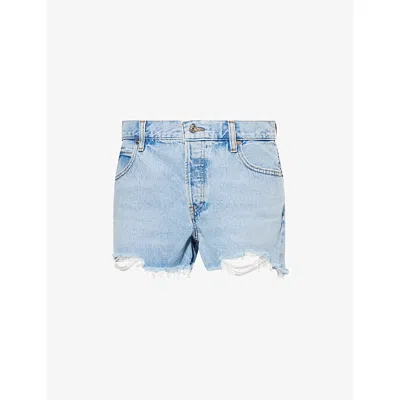 Frame Womens The Hang Denim Shorts Swindle