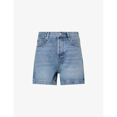 Frame Womens Tempo The Everyday High-rise Denim Shorts In Blue