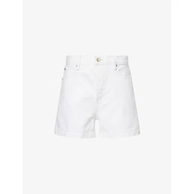 Frame Womens  The Everyday High-rise Denim Shorts In White