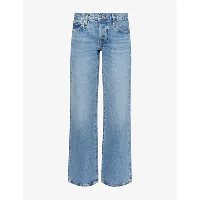 Frame Womens The Gray Bootcut Low-rise Denim Jeans Rapture In Blue