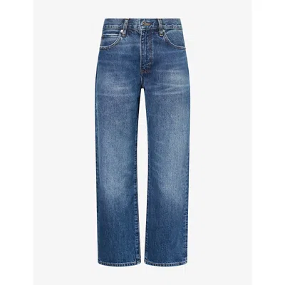 Frame Womens The Hang Straight-leg Cotton-blend Jeans Lucky