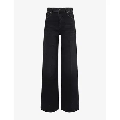 Frame Womens The Palace High-rise Stretch-denim Jeans Fable In Black