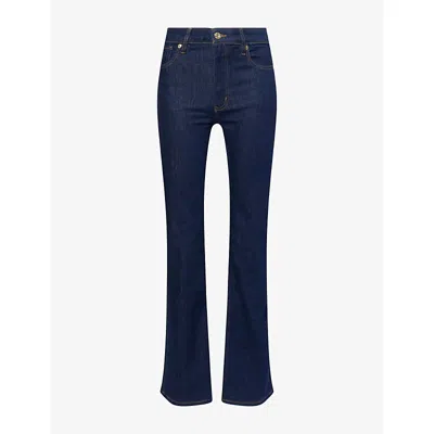 Frame Womens The Reboot Bootcut High-rise Stretch-denim Jeans Rinse In Blue