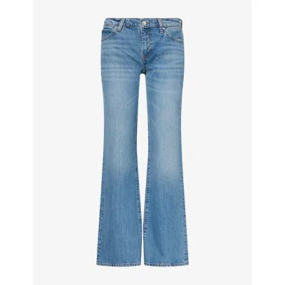Frame Womens The Rodeo Bootcut-leg Stretch-denim Jeans Flutter