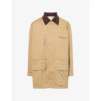 Frame Womens The Twill Safari Cotton Jacket Khaki