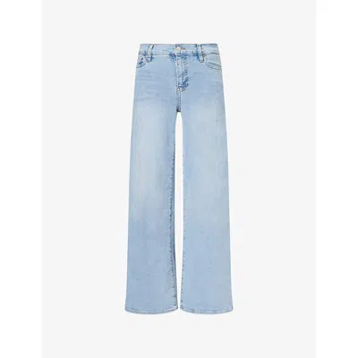 Frame Womens Le Slim Palazzo Five-pockets Wide-leg High-rise Stretch-denim Blend Jeans Tribute