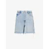 Frame High Rise Bermuda Shorts In Rossum 1 Year In Tricky