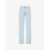 Frame The Vertical High Waist Relaxed Straight Leg Jeans In Vancouver