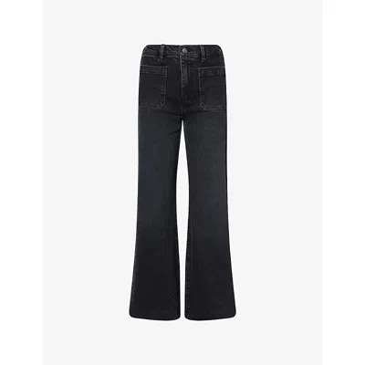 Frame Womens  The Refined Wide-leg Stretch-denim Jeans