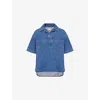 Frame Womens High-low Short-sleeve Denim Shirt Vessel Xs