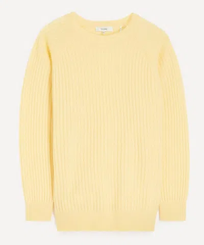 Frame Women'size S Cashmere Sunbeam Jumper In Yellow
