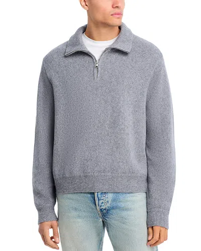 FRAME WOOL & COTTON ZIP UP SWEATER