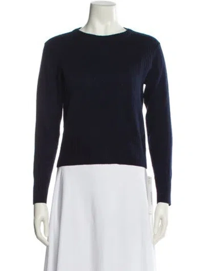 Pre-owned Frame Wool Bateau Neckline Sweater In Blue