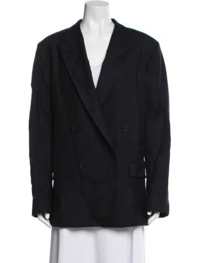 Pre-owned Frame Wool Blazer In Blue