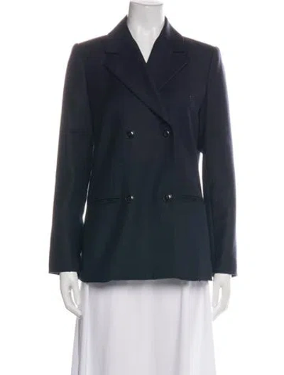 Pre-owned Frame Wool Blazer In Blue