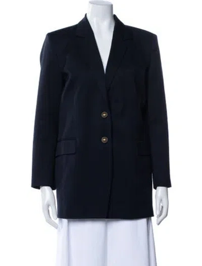 Pre-owned Frame Wool Blazer In Blue