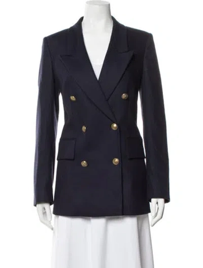 Pre-owned Frame Wool Blazer In Blue