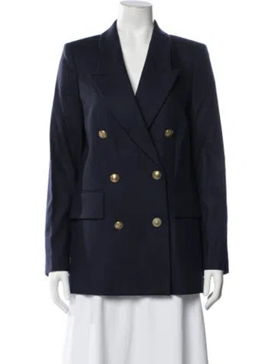 Pre-owned Frame Wool Blazer In Blue