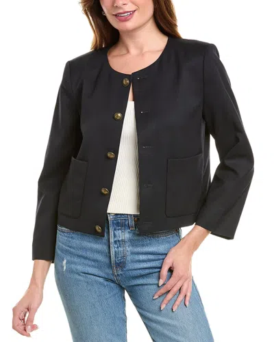 Frame Denim Wool-blend Jacket In Blue