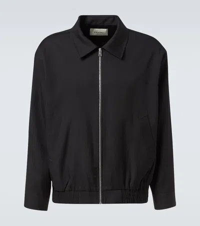 Frame Blouson Aus Wolle In Schwarz