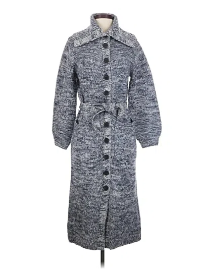 Pre-owned Frame Wool Cardigan Sweater In Gray