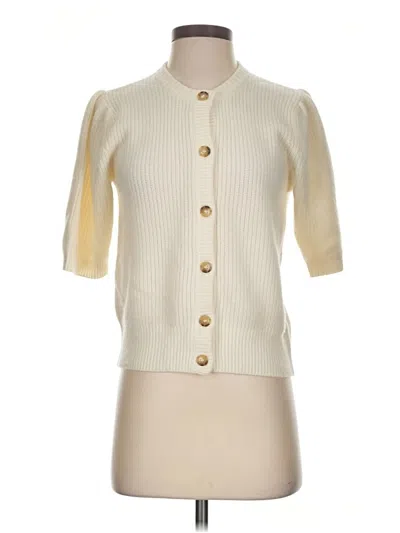 Pre-owned Frame Wool Cardigan Sweater In Ivory