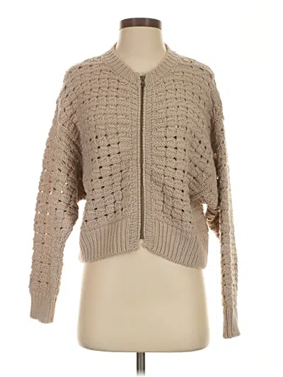 Pre-owned Frame Wool Cardigan Sweater In Tan