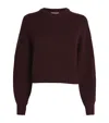 Frame Womens Burgundy Dolman Ribbed-trim Wool-cashmere Blend Jumper In Burgundy