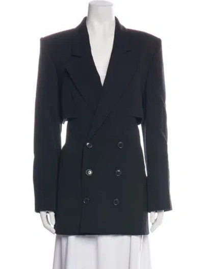 Pre-owned Frame Wool Coat In Blue