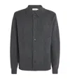 Frame Wool Collar Cardigan In Grey