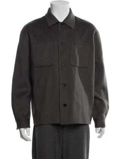 Pre-owned Frame Wool Collar Pullover In Grey