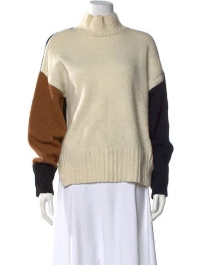 Pre-owned Frame Wool Colorblock Pattern Sweater In Neutral