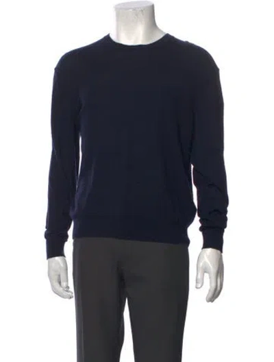 Pre-owned Frame Wool Crew Neck Pullover In Blue