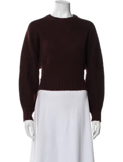 Pre-owned Frame Wool Crew Neck Sweater In Burgundy