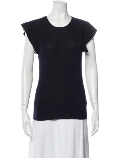 Pre-owned Frame Wool Crew Neck Top In Blue