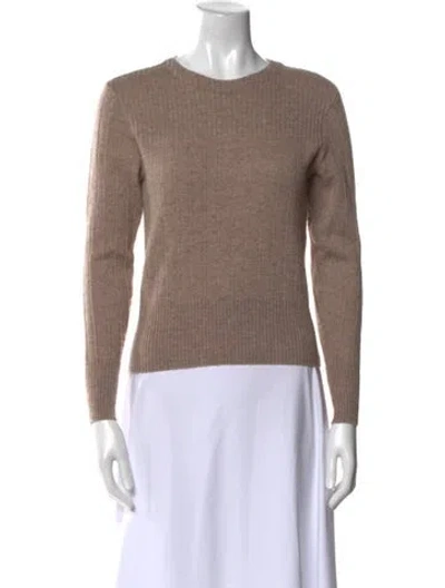 Pre-owned Frame Wool Crew Neck Top In Brown
