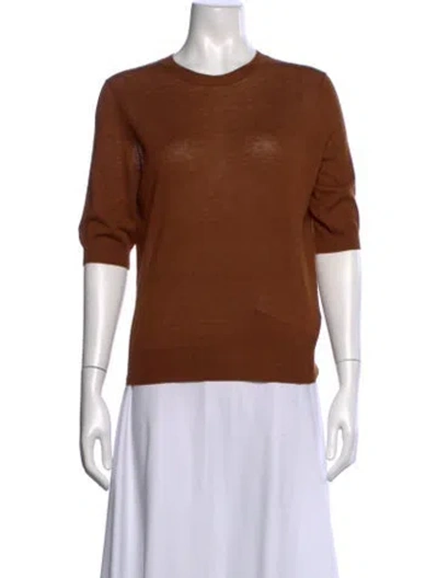 Pre-owned Frame Wool Crew Neck Top In Brown
